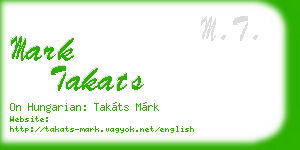 mark takats business card